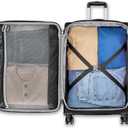 American Tourister 4 KIX 3.0 Checked-Large Softside Expandable Luggage with 4 Spinner Wheels, Black