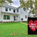 10 x Valentine's Day Flag,28x40 Inch Valentine's Heart Garden Flag Valentine Flags for Your Valentine's Day Decoration (Red)