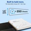 Avery Showcase Standard View 3 Ring Binder, 1" Slant Rings, 250-Sheet Capacity, 1.4 Inch Wide Spine, 1 Black Binder, Ideal for Lightweight Organization and Occasional Referencing (19600)