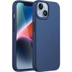 JETech Silicone Case for iPhone 14 6.1-Inch Phone Case Cobalt Blue | Silky-Soft Touch, Full-Body Protective, Shockproof Cover, with Microfiber Lining