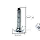 3 x 40PCS M6x50mm Stainless Steel Flat Head Hex Socket Hex Bolt Screws Countersunk Connector Fasteners for Furniture (Silver)