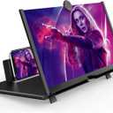 16" Screen Magnifier for Cell Phone  3D HD Magnifing Screen Enlarger Projector for Movies Videos and Gaming  Foldable Phone Stand Holder with Screen AmplifierCompatible with All Smartphones