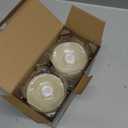 TECHLONG Flameless Candles Battery Operated with Remote Timer, 3D Moving Flame Flickering, Last 600+ Hours Battery Candles, 3" x 4" Ivory Real Wax Electric LED Candle for Wedding Party, Set of 2