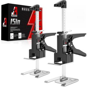 JANNIRESS Labor Saving Arm Jack Handle 2 Pack,15 in Construction,Multifunctional Furniture Jack for Installing Cabinets and Wall Tile Height Adjuster Handheld Lifter Tool, Load 400LBS