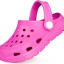 Toddler Kids Garden Clog Slip On Slide Sandals Beach Water Shoes (12-13 Little Kid, Hot Pink)