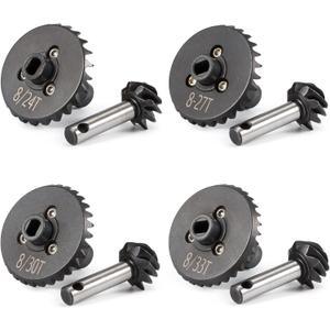 Overdrive Underdrive Helical Axle Gear Set 24/8T 27/8T 30/8T 33/8T for Axial SCX10 AR44 AR45 Capra Axle VS4-10 F9 Phoenix F10 (30T 8T)