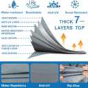 RV Cover 16-18ft: 7 Layers Travel Trailer Cover, Waterproof Camper Cover, Toy Hauler Cover with Tongue Jack Cover, Tear Resistant Waterproof Outdoor RV Protection