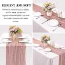 6 Pieces Dusty Pink Easter Spring 10FT Cheesecloth Table Runner Boho Gauze Fabric Table Runner Rustic Sheer Runner for Wedding Birthday Baby Shower Party Boho Table DecorationDusty Pink