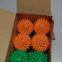 LECHONG 12pack Squeaky Dog Toys Spiky Dog Balls Cleans Teeth and Promotes Dental and Gum Health for Your Pet Squeaker Ball Toys for Aggressive Chewers (S 12PACK)