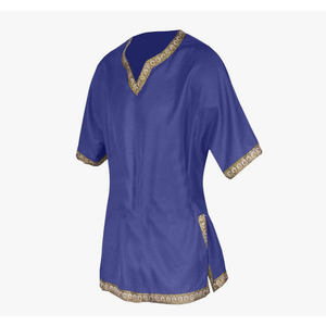 Mens Renaissance Tunic Pirate Viking Retro Medieval Shirt Gothic Victorian Halloween Costume Tee (with Belt) 160