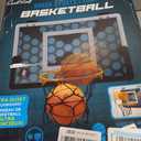 EastPoint Over-the-Door Indoor Basketball Hoop Set - Black 18 x 12 in Backboard - Quiet Foam Ball for Indoor Basketball Game - Easy No-Drill Setup for Over-the-Door Goal - Compact Mini Hoop for Rooms