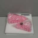 Eywamage Pink Christmas Tree Flameless Candles with Remote, Real Wax Flickering LED Pillar Candles Set of 2