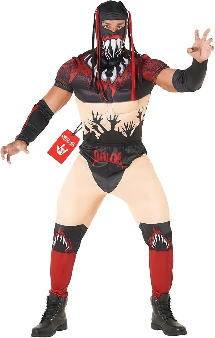 Morph Finn Balor Costume, Wrestling Outfit, Wrestling Halloween Costume, Wrestler Costume, WWE Halloween Costume Adult (Large)