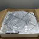 Bigsee Silver Vases Centerpieces Crystal Flower Stand with Hanging Crystals, 5 Tier Round Chandelier Pedestal Stand for Wedding Road Lead T Stage Flower Arrangement Decoration