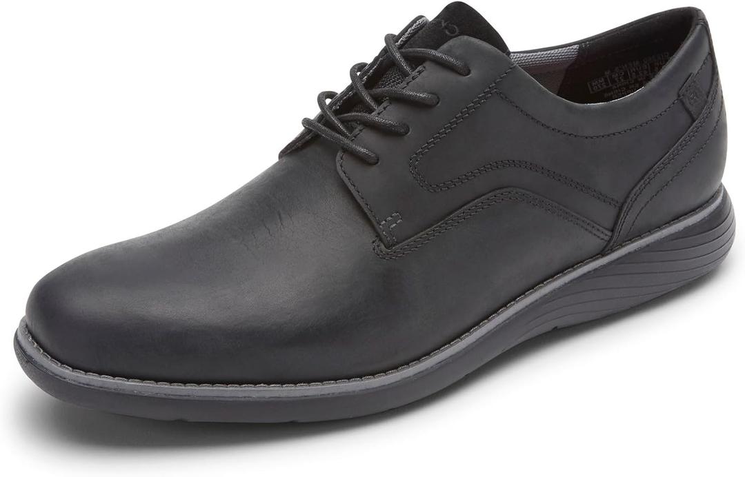 Rockport Men's Garett Plain Toe Oxford (8.5, Black)