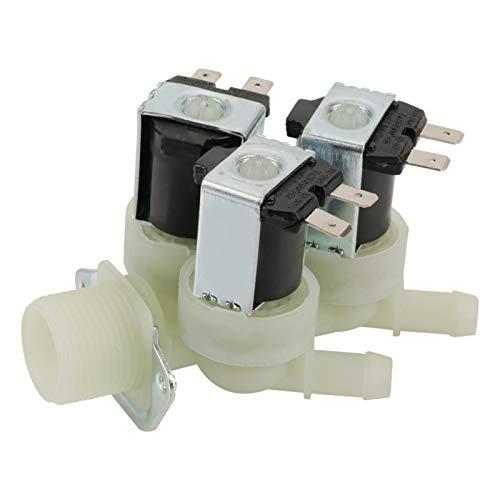 Electric Solenoid Valve 3 Way Water Inlet N/C Normal Closed Electric Washing machine solenoid valve Plastic AC 220V G3/4