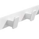 White Coat Rack Wall Hooks for Hanging Heavy Duty Door Hooks with 5 Hooks Key Holder for Wall Hat Rack for Entrance Coat Hook