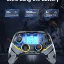 EasySMX X15 Wireless PC Controller with Hall Effect Joysticks & Triggers, RGB Lighting, 2 Back Buttons, 1000mAh Battery, Bluetooth Game Controller for Windows PC, Steam, Switch & Android