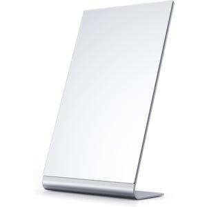 NEZZOE 12"x7" Frameless Flat Makeup Mirror, Free Standing Vanity Mirror for Bathroom Countertop, Desk or Jewelry Display, Perfect for Makeup & Shaving