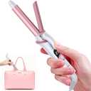 Ukliss Mini Curling Iron for Short Hair Dual Voltage Ceramic Travel Small Curling Iron 3/4 Inch Barrel Curler Portable with 30S Fast Heating, 5 Temps, Auto Shut-Off for Global (3/4'' White)