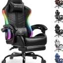 GTPLAYER Gaming Chair, Computer Game Chair for Adults, RGB Black, Standard