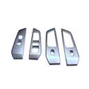 Door Armrest Window Lift Down Switches Button Panel Cover Trims ABS 4Pc fit for Toyota Grand Highlander 2024 2025 Matte Sliver
