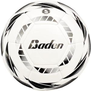 Baden Z-Series Size 3 Cushioned TPU Leather Soccer Ball, Black/White