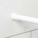 Zenna Home Tension Shower Curtain Rod, White, 44 to 72 Inches Premium Steel Adjustable Shower Curtain Rod for Bathroom, Easy No Drill Install Rust Resistant Spring Tension Shower Curtain Bar