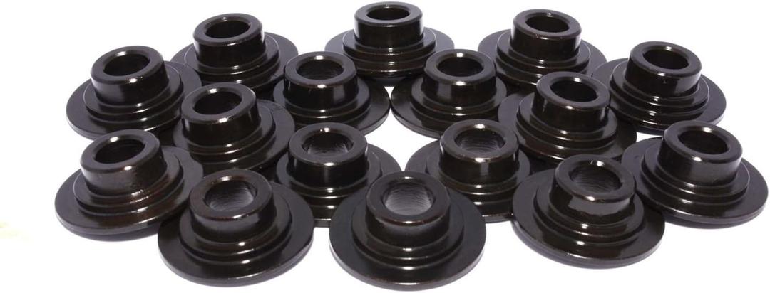 COMP Cams 744-16 7 Degree Steel Retainer Set of 16 for 3/8" Valve w/ 1.437"-1.500" Spring , Black
