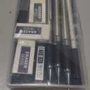 Nicpro 0.9 mm Art Mechanical Pencil Set in Storage Case, 3 PCS Metal Drafting Pencil Lead Pencil with 6 Tube HB Lead Refills, 3 Erasers, 9 PCS Eraser Refills for Artist Writing, Drawing, Sketching