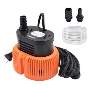 AgiiMan Pool Cover Pump Above Ground - Submersible Swimming Sump Inground Pump, Water Removal with 16' Drainage Hose and 25 Feet Power Cord, 850 GPH, 2 Adapters