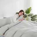 Hearth & Harbor Light Grey Duvet Cover Twin Size - 2 Piece Soft Double Brushed Bedding Set - Includes 1 Twin Duvet Cover with Button Closure 68x90 inches and 2 Pillow Shams