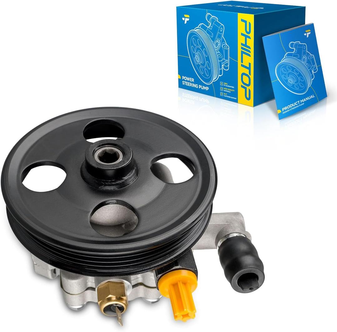 PHILTOP 20-1401 Power Steering Pump OE Fit For Edge 2007-2010, MKZ 2007-2010, MKZ Base 2011-2012, MKX 2007-2010, Fusion Sport 2010-2012, Power Assist Pump 7H6Z3A696A, 7T4Z3A696A, 8T433A696AA