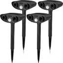 Qualirey 4 Pack Ultrasonic Animal Repellent Outdoor Solar Animal Repeller with Motion Detection Waterproof Deterrent Devices Repel Deer Cat Dog Squirrel Raccoon Skunk Rats for Yard Garden