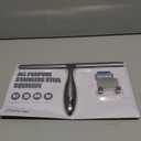 All-Purpose Stainless Steel Shower Squeegee for Glass Doors with Adhesive Hooks, Squeegee for Shower Glass, Bathroom Household Cleaner Tool for Window Mirror Tile Wall Car, 12 inch, Silver