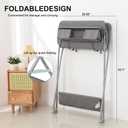 Portable Baby Changing Station with Adjustable Height - Foldable Diaper Table with Wheels,Waterproof Pad, Safety Belt & Large Storage Racks, Ideal for Newborn and Infants (Light Grey)