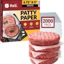 Reli. Hamburger Patty Paper (2000 Pack) (4.75" x 5", Square)| Wax Paper Squares | Food Grade Patty & Parchment Non-Stick Sheets for Burger Press, Deli/Butcher Meat, Resturant-Grade