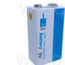 Rechargeable Battery 9V USB Cable, Pack of 1