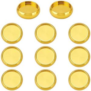 KINCHYGO, 11 Pack Metal Binding Discs 18mm/0.71in Aluminium Discbound Expansion Binder Rings for Notebook (Gold)
