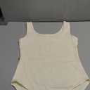 MANGOPOP Women's Tank Top Bodysuit Scoop Neck Sleeveless Body suit Sexy Backless Ribbed Tops Size L