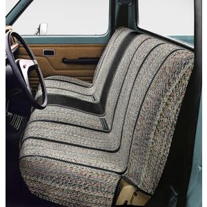 FREMONT AUTO Baja Saddle Car Seat Covers - Durable, Stylish, Universal Fit for Ford, Chevrolet, Dodge Trucks & SUVs - Blanket Style, Bench Seat Cover - Full-Size Pickup (Black)