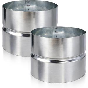 4 Inch Galvanized Metal Vent Duct ConnectorDryer Pipe Connection for Metal Dryer Coupler and Hose Coupling, Vent Extension 2PCS