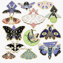 13 PACK Butterfly Moth Pins Enamel Gothic Vintage Cool Horror Brooches for Backpack Steampunk Badge Jewelry