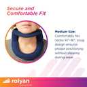 Rolyan Adjustable Frame Cervical Collar, Size Medium, Soft Neck Brace Fits Neck Circumferences 14" - 16", Wire Frame, Bendable Collar Stabilizes Neck After Head and Neck Injuries (Blue)