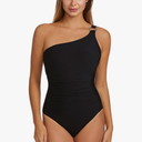 Beyond Control One Shoulder Swimsuit - Bathing Suit for Women with Ring Accent, One Piece Swimsuit with Tummy Control (Medium)