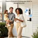 Philips Wi-Fi Smart Door Lock with Handle, Keyless Entry Door Lock, Fingerprint Door Knob, App Remote Control, Auto-Lock, Keypad Deadbolt with Lever for Front Door and Bedrooms, Security Easy Install