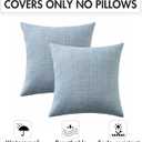 MIULEE Outdoor Waterproof Throw Pillow Covers Decorative Farmhouse Water Resistant Cushion Covers for Tent Patio Garden Couch Sofa Pack of 2, 18x18 Inch Light Blue