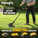 Cordless Weed Wacker + Hedge Trimmer + Leaf Blower Combo Compatible with Dewalt 20v Max Battery(Tool Only), 20V Cordless Weed Eater & Edger/String Trimmer for Lawn Care, Garden, Yard