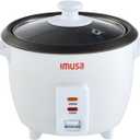 IMUSA USA GAU-00011 Electric Nonstick Rice Cooker 3-Cup (Uncooked) 6-Cup (Cooked), White