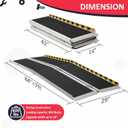 PENSUN 7FT Wheelchair Ramp, 84" L x 29" W Threshold Ramps, Non-Skid Portable Foldable Wheelchair Ramps for Steps, Lightweight with Handle, for Home, Stairs, Doorways, Curbs / 600lbs Capacity (7FT)